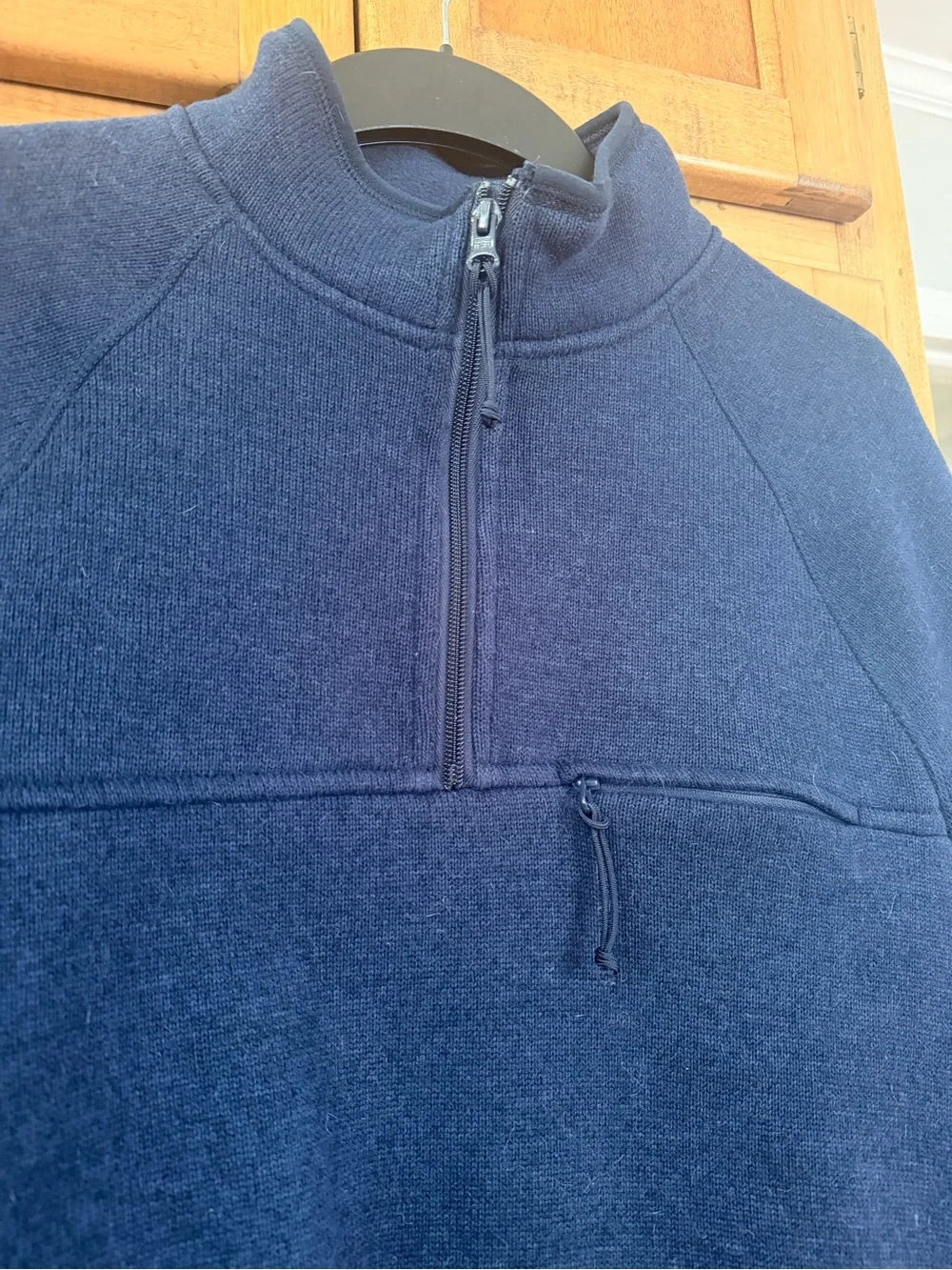 J. Crew Men's Navy Half-Zip Pullover Sweater